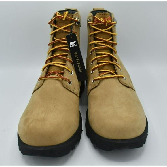 Sorel Mens Size 10.5 Caribou Six Waterproof Leather Tan Buff Rain Winter Boots - Picture 7 of 12